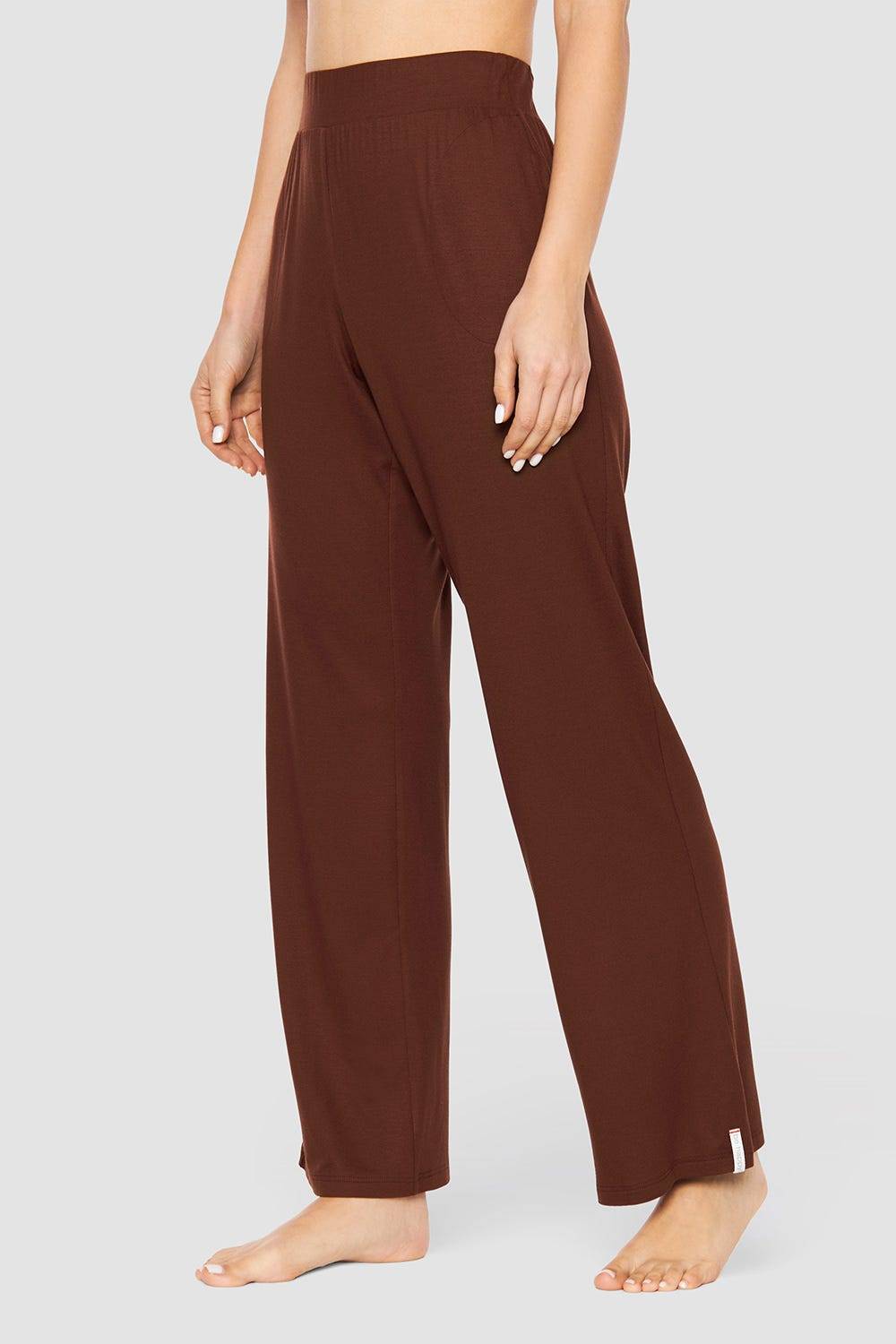 Rösch Hose mit weitem Bein Braun Basic Viskose/Elasthan Flash Sale