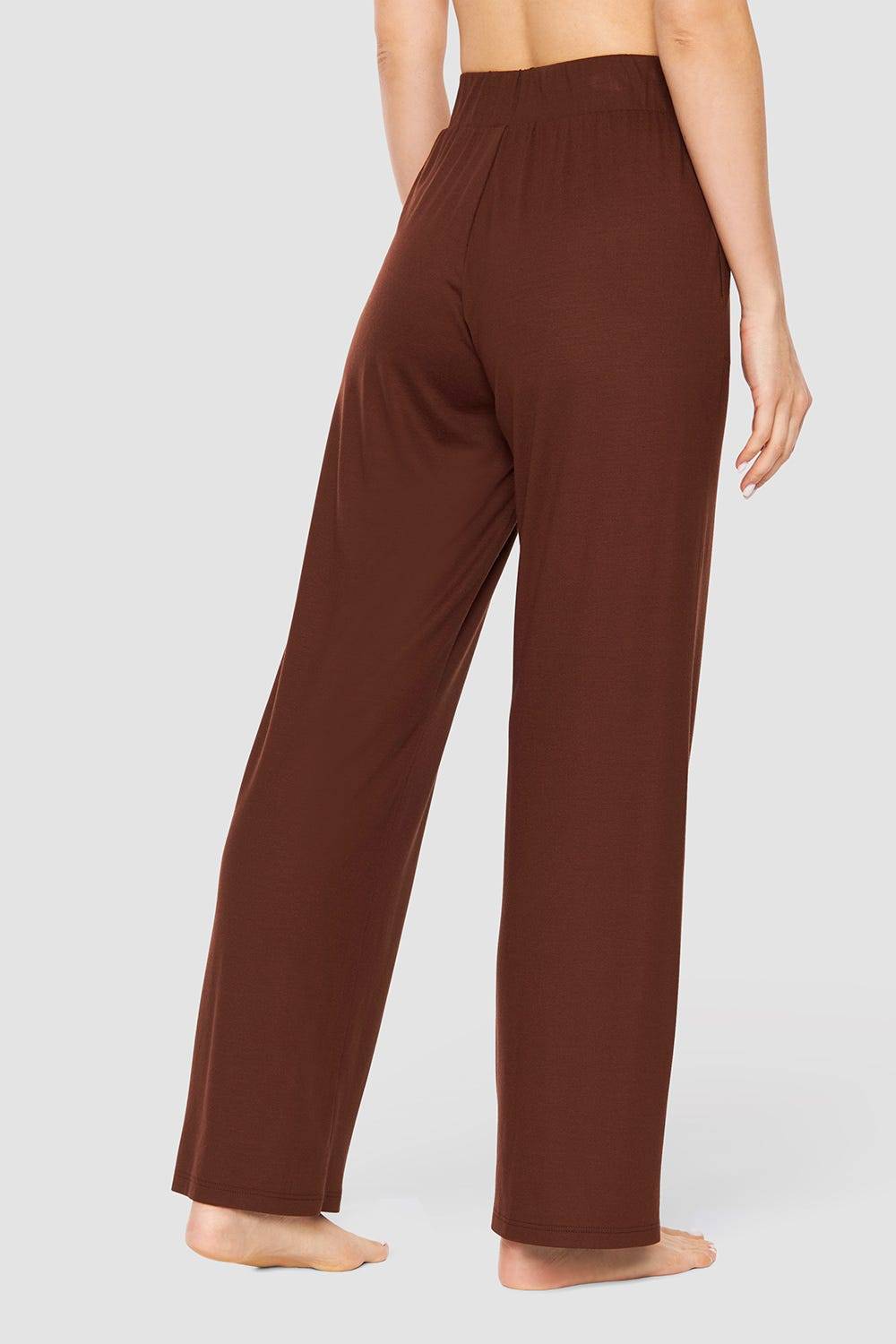 Rösch Hose mit weitem Bein Braun Basic Viskose/Elasthan Flash Sale