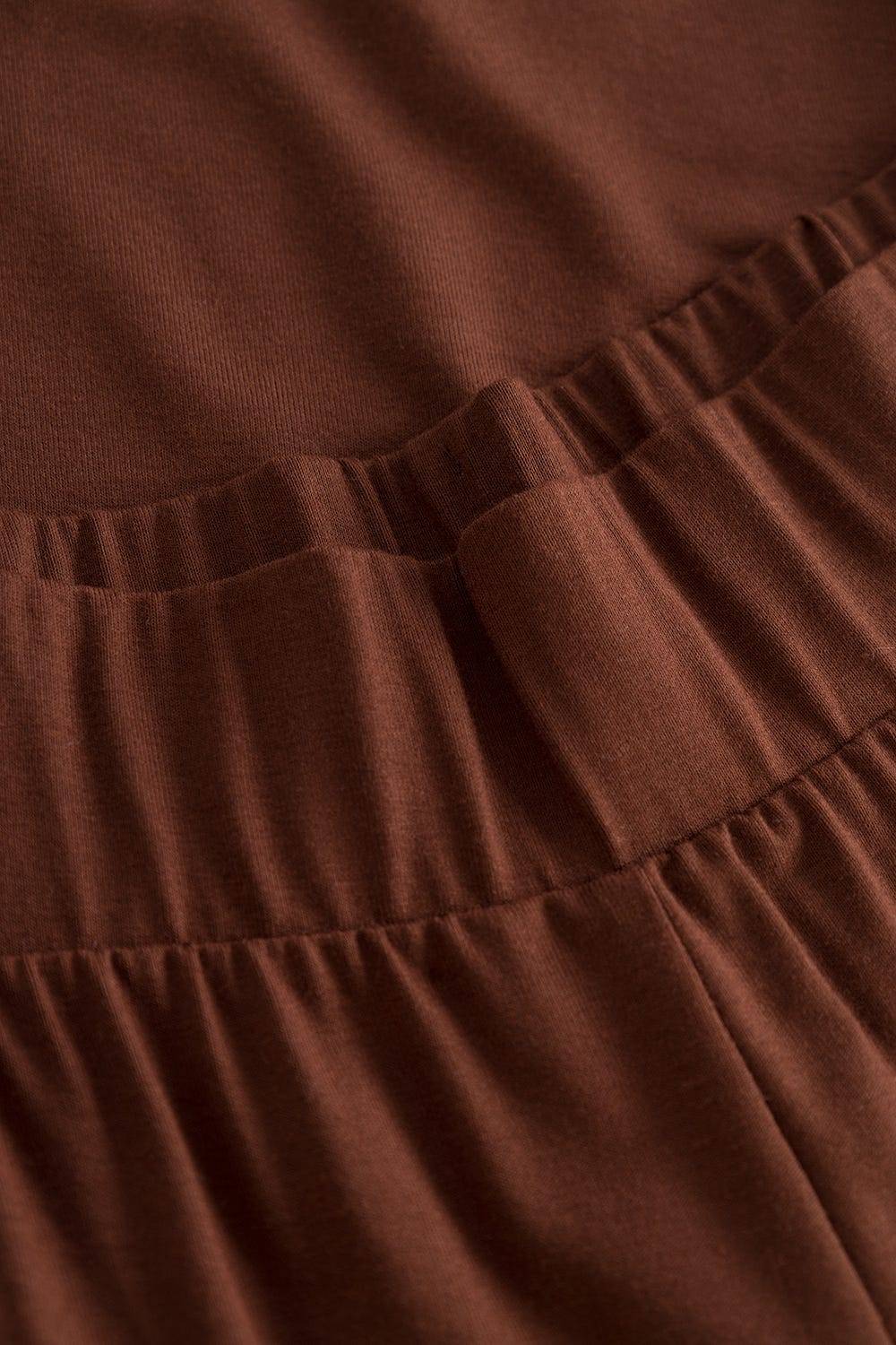 Rösch Hose mit weitem Bein Braun Basic Viskose/Elasthan Flash Sale