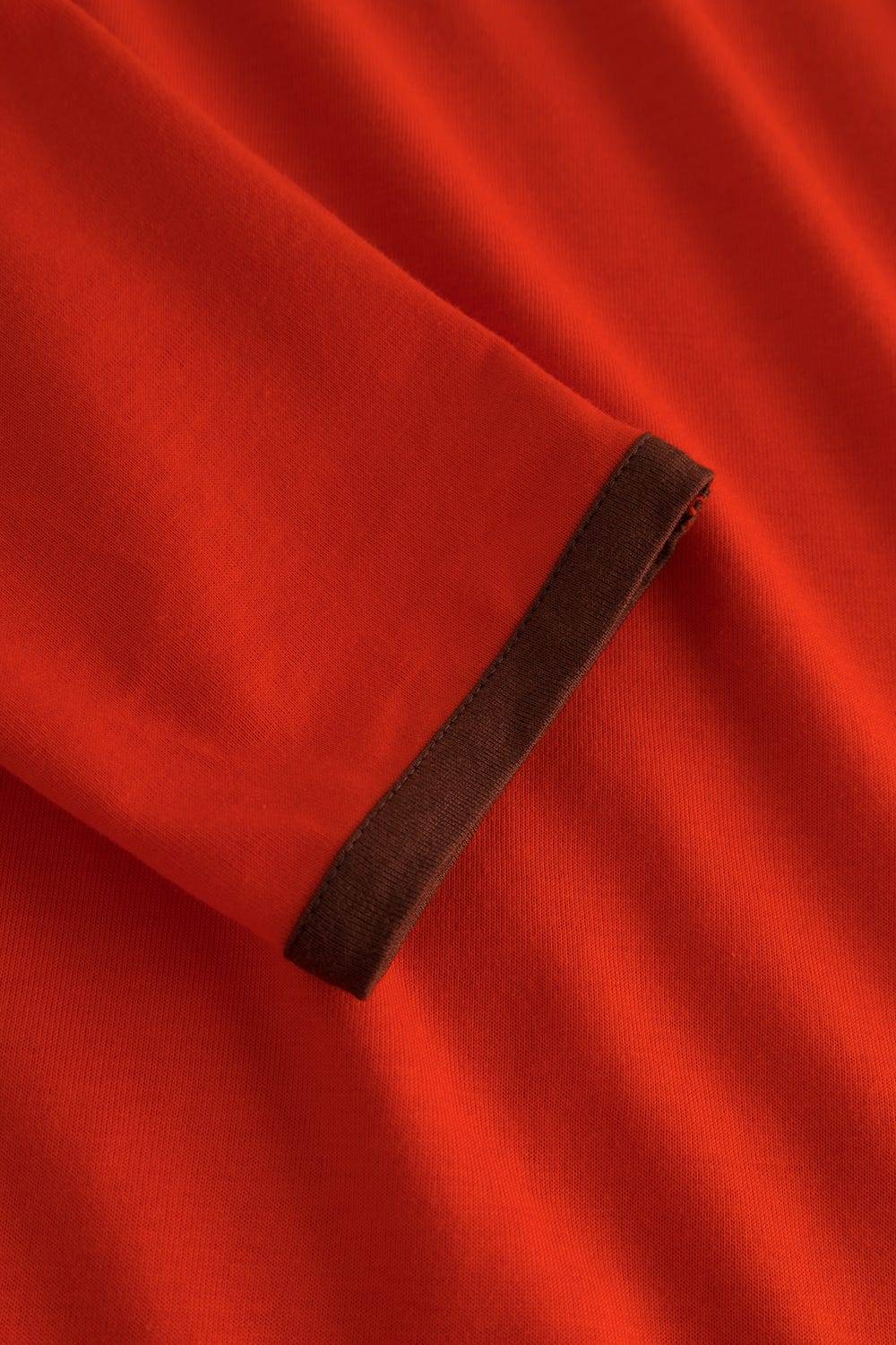 Rösch Nachthemd mit Schriftzug Rot Braun 100% Baumwolle Online Shopping