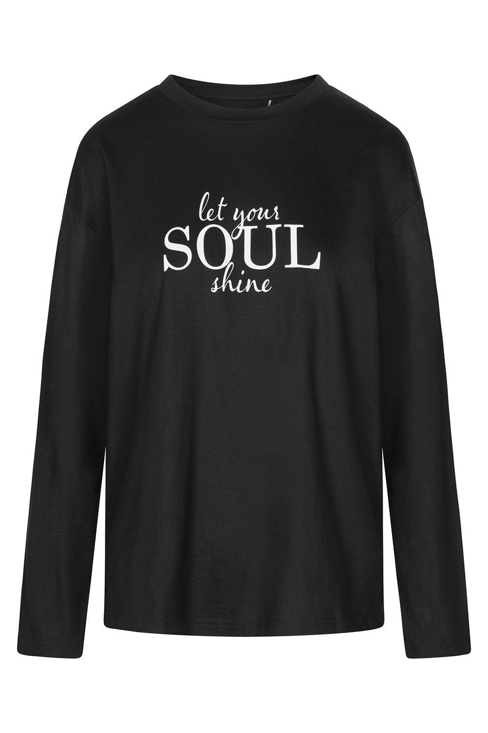 Rösch Shirt mit Schriftzug &quot;let your soul shine&quot; 100% Baumwolle Exklusivangebot