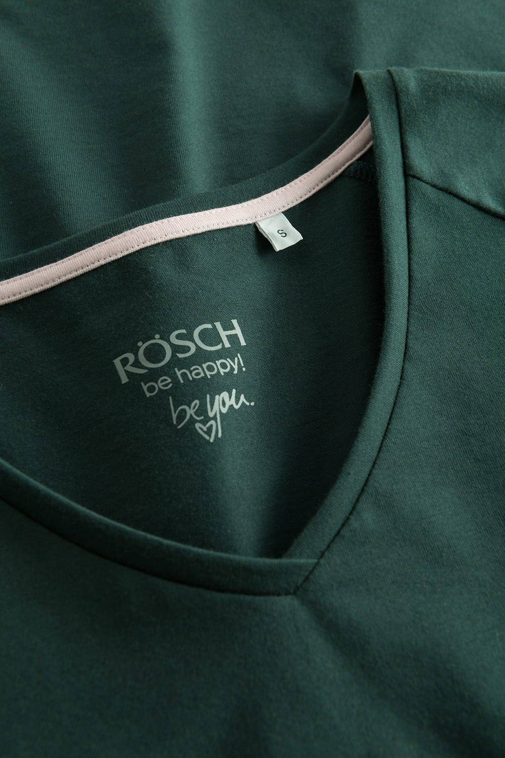 Rösch Shirt mit V-Ausschnitt Grün Baumwolle/Elasthan Muttertagsangebot