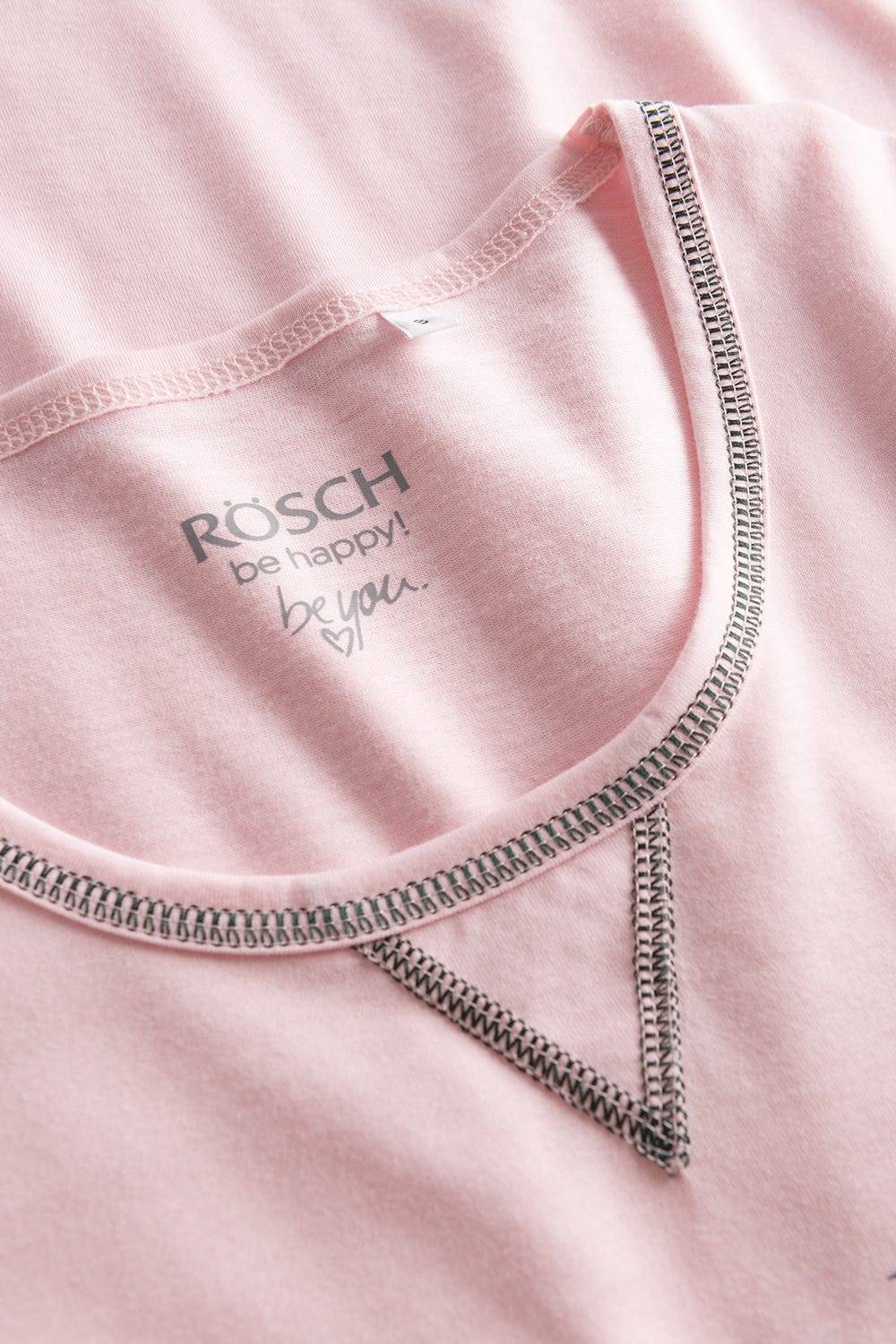 Rösch Shirt mit Schriftzug Rosa Baumwolle/Elasthan Vatertagsangebot