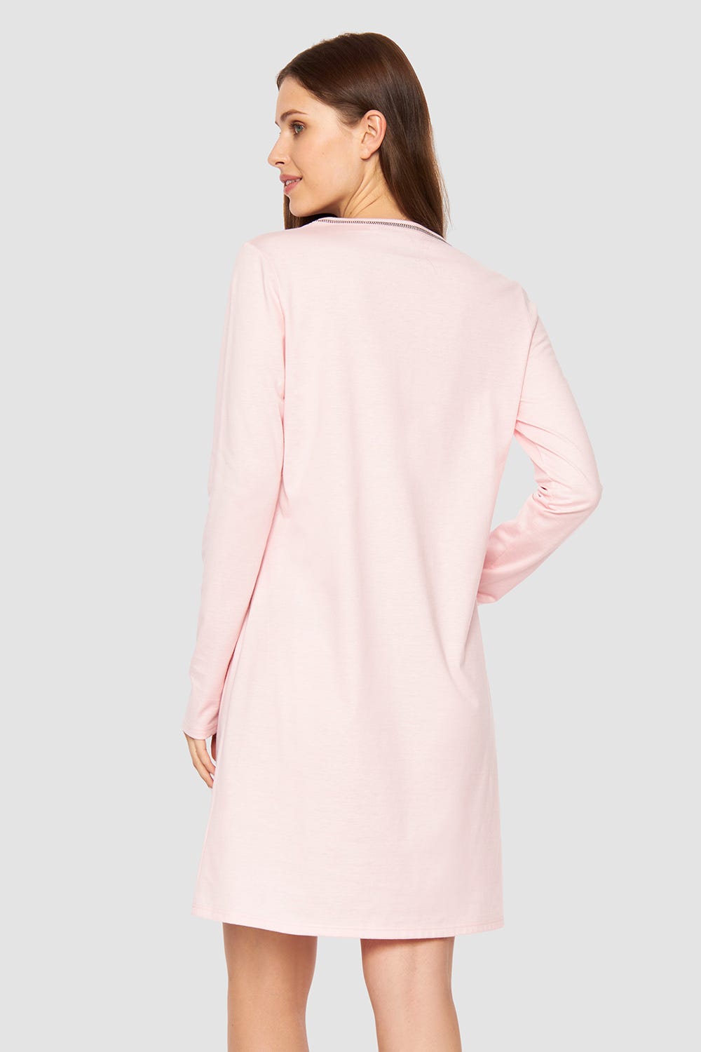 Rösch Nachthemd mit Schriftzug Rosa Baumwolle/Elasthan Heißer Verkauf