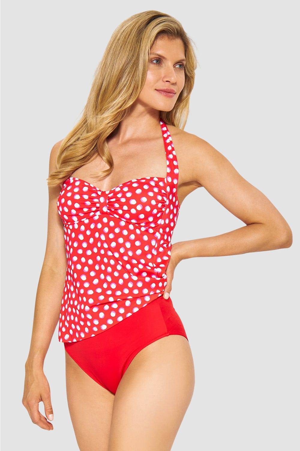 Rösch Bikini-Hose in Rot einfarbig hoher Taillenausschnitt Zeitlich begrenztes Angebot