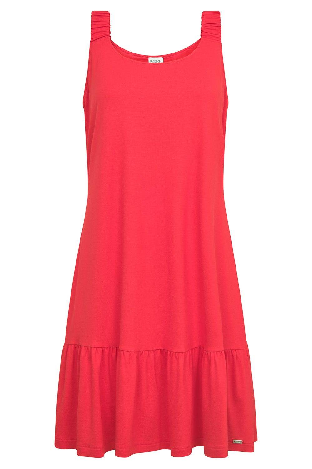 Rösch Strandkleid Ärmellos mit welligem Saum in Rot Viskose/Elasthan Große Rabatte
