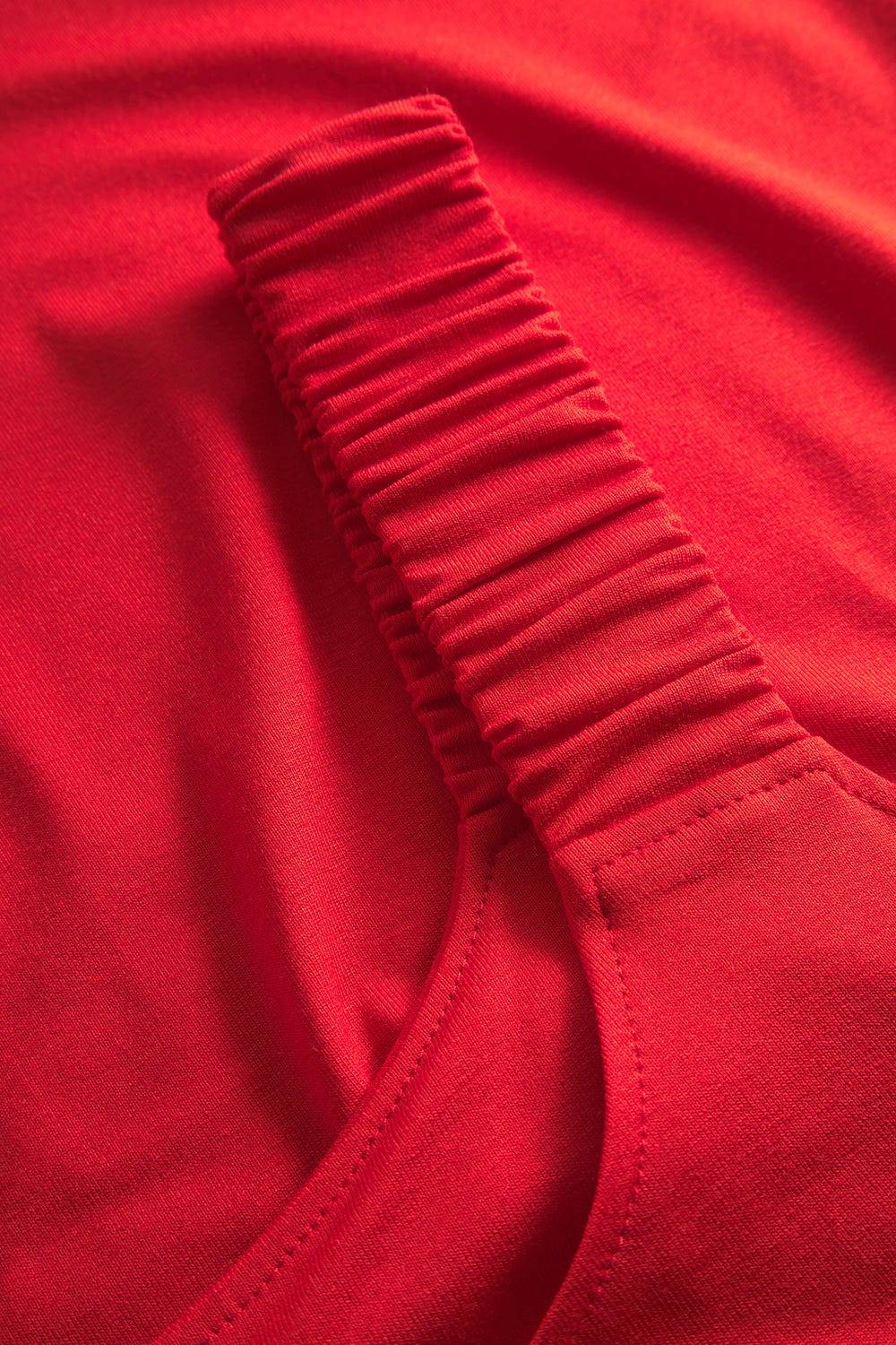 Rösch Strandkleid Ärmellos mit welligem Saum in Rot Viskose/Elasthan Große Rabatte