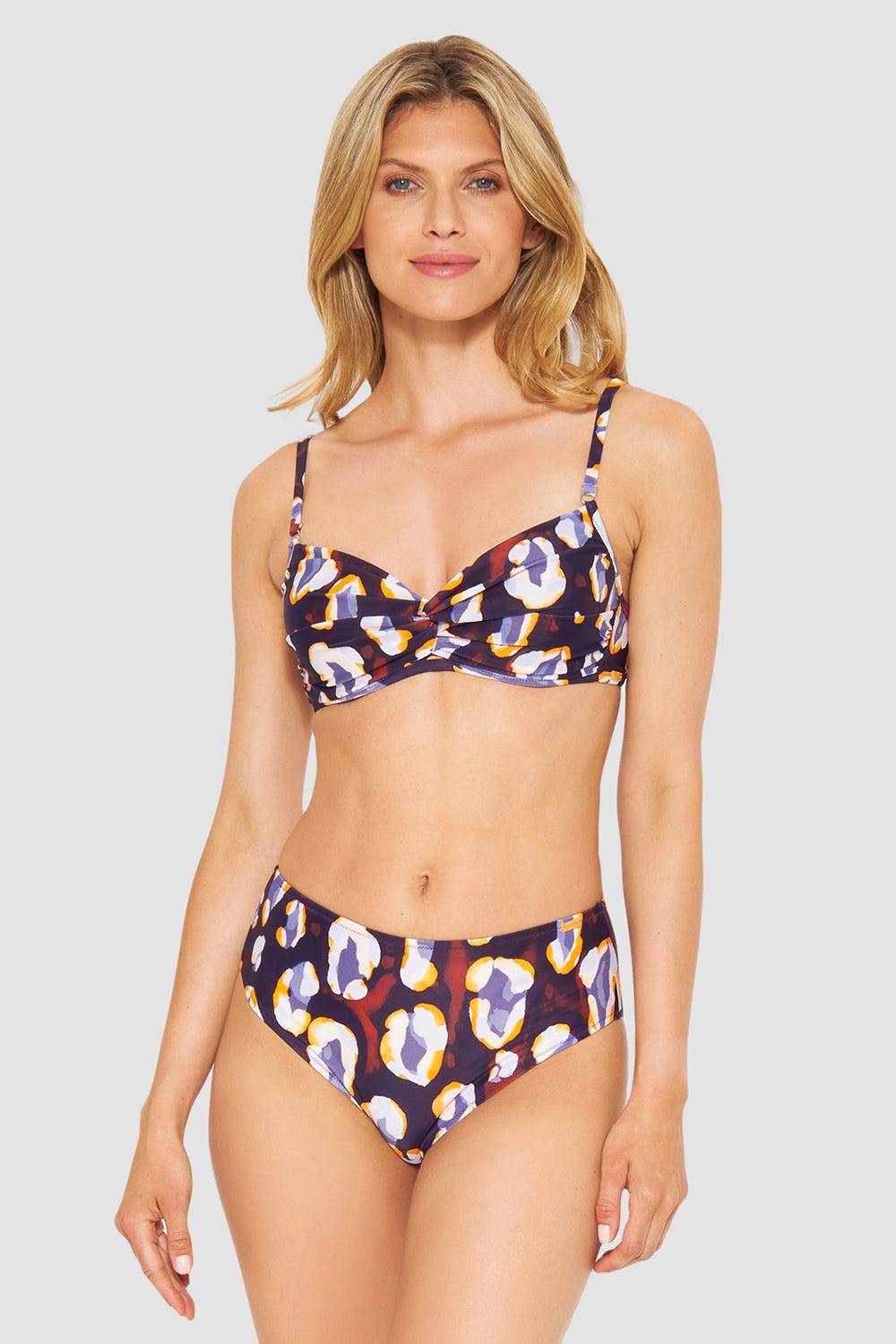Rösch Bikini-Hose im Tupfendruck Modern Leo hoher Taillenausschnitt Kauf eins, bekomm eins gratis