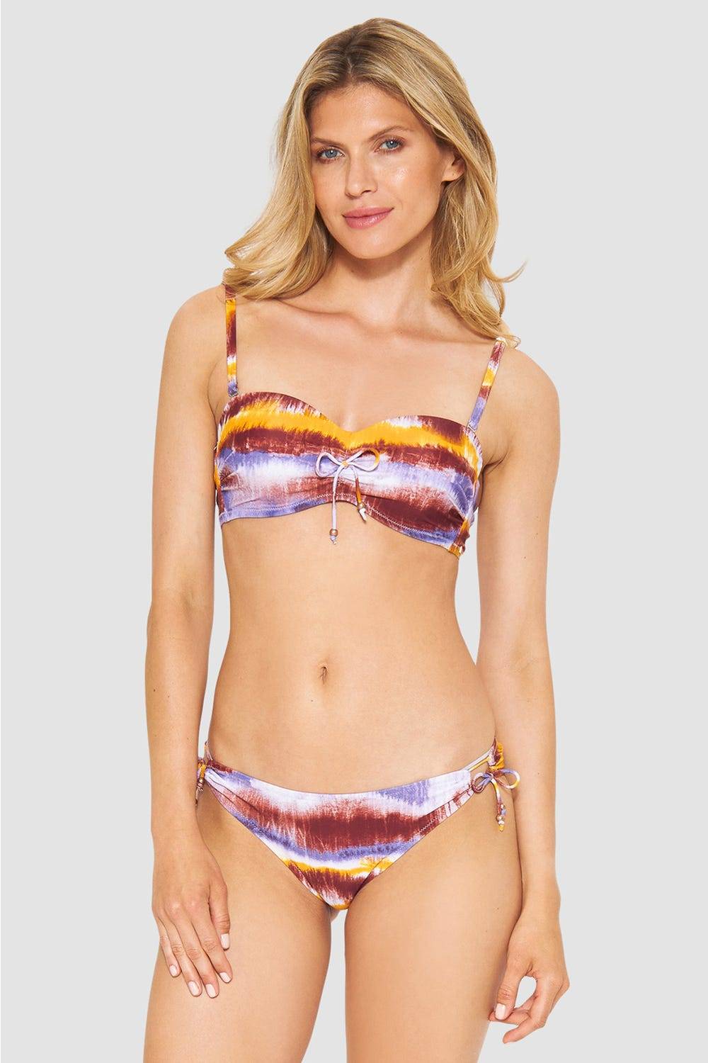 Rösch Bikini-Hose im Batikdruck moderne Streifen zum Binden Super Sparpreis