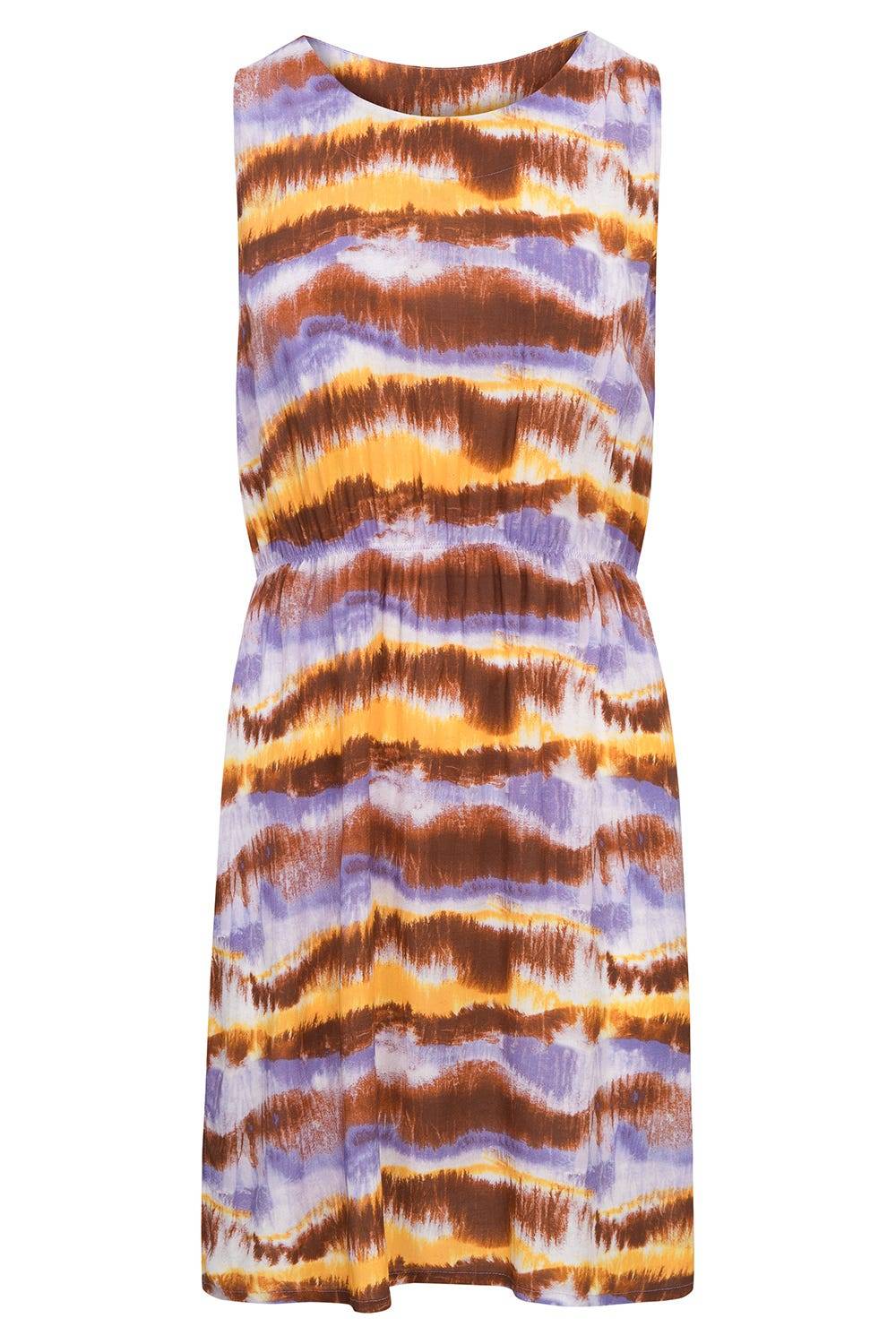 Rösch Trägerkleid im Batikdruck moderne Streifen im Webdruck 100% Viskose Kostenlose Rückgabe