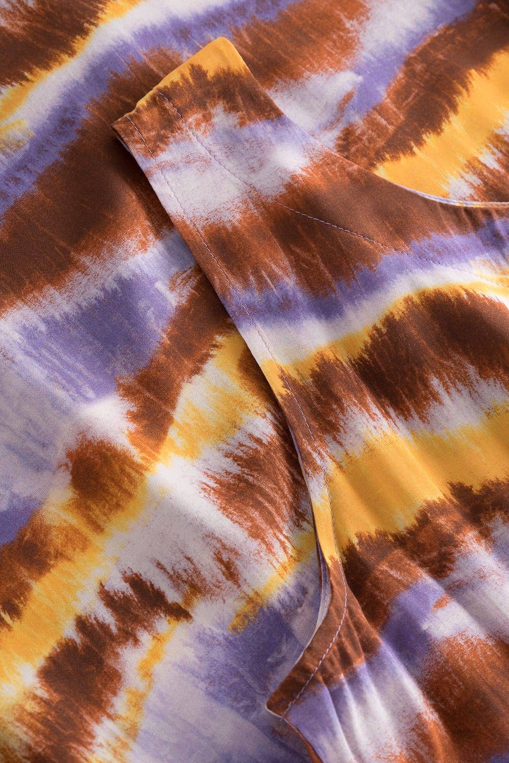 Rösch Trägerkleid im Batikdruck moderne Streifen im Webdruck 100% Viskose Kostenlose Rückgabe
