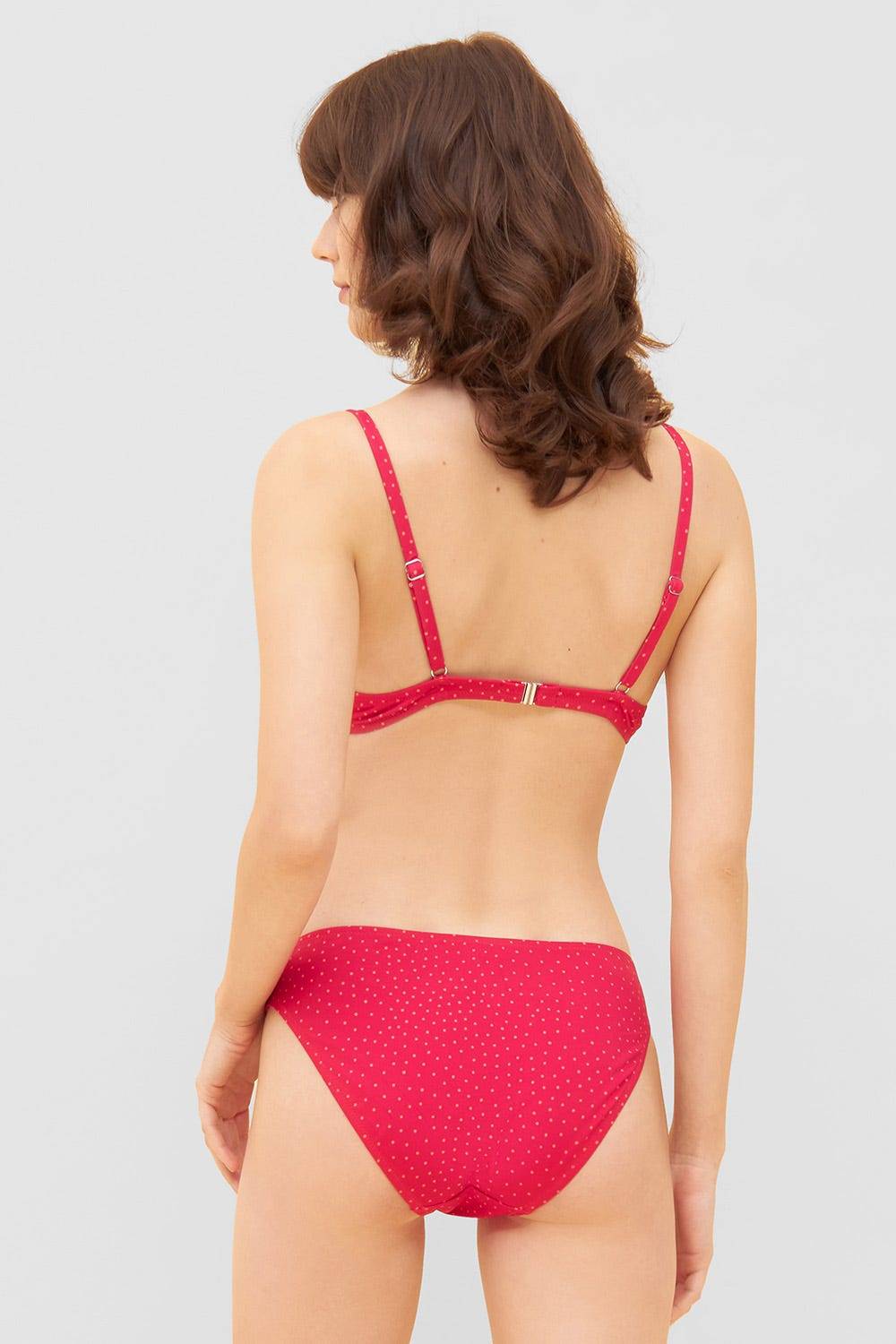 Rösch Bikini-Oberteil im pinken Mini-Tupfen-Druck recyceltes Polyamid/Elasthan JETZT KAUFEN
