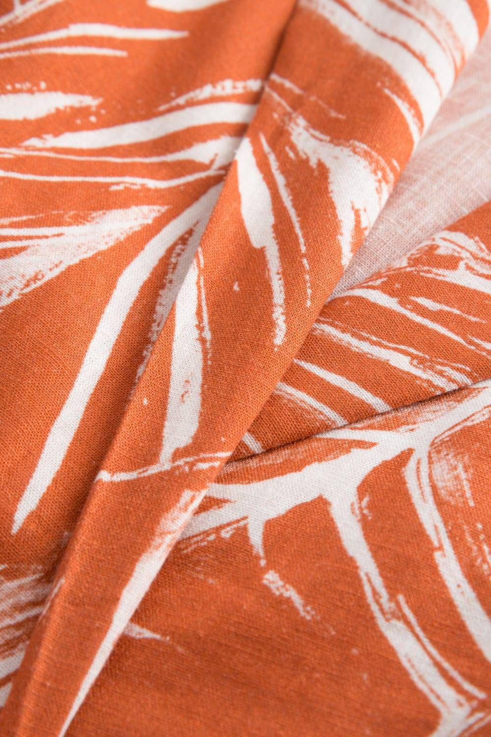 Rösch Freizeitkleid im sommerlichen Blätter-Druck Wickelform Leinen/Viskose 50% Rabatt mit kostenlosem Versand