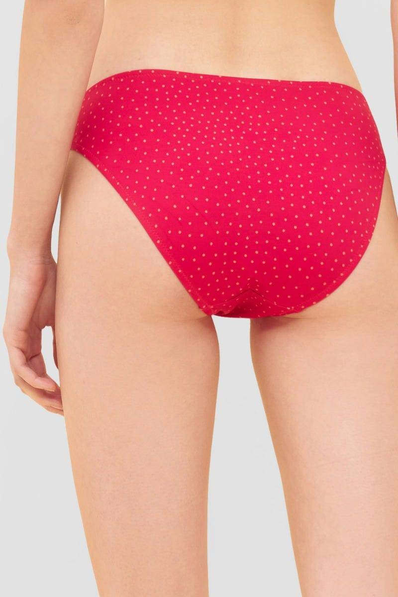 Rösch Bikini-Hose im pinken Mini-Tupfen-Druck recyceltes Polyamid/Elasthan Kostenloser Versand international