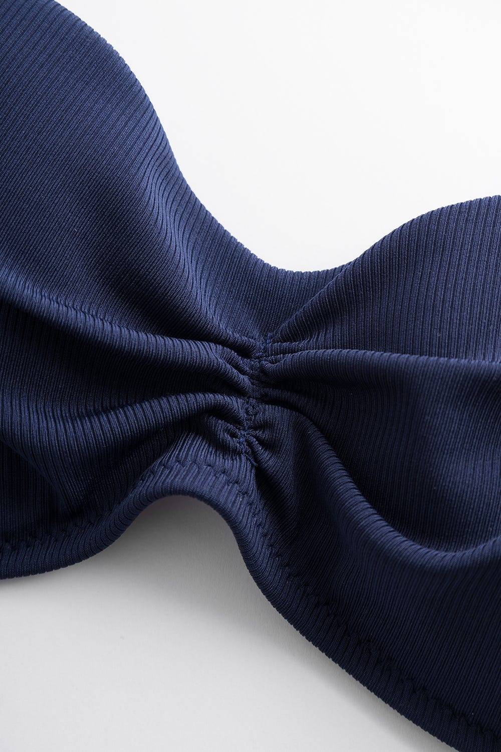 Rösch Bikini Oberteil mit Streifen-Details Ripp überkreuzt recyceltes Polyester/Elasthan 2025