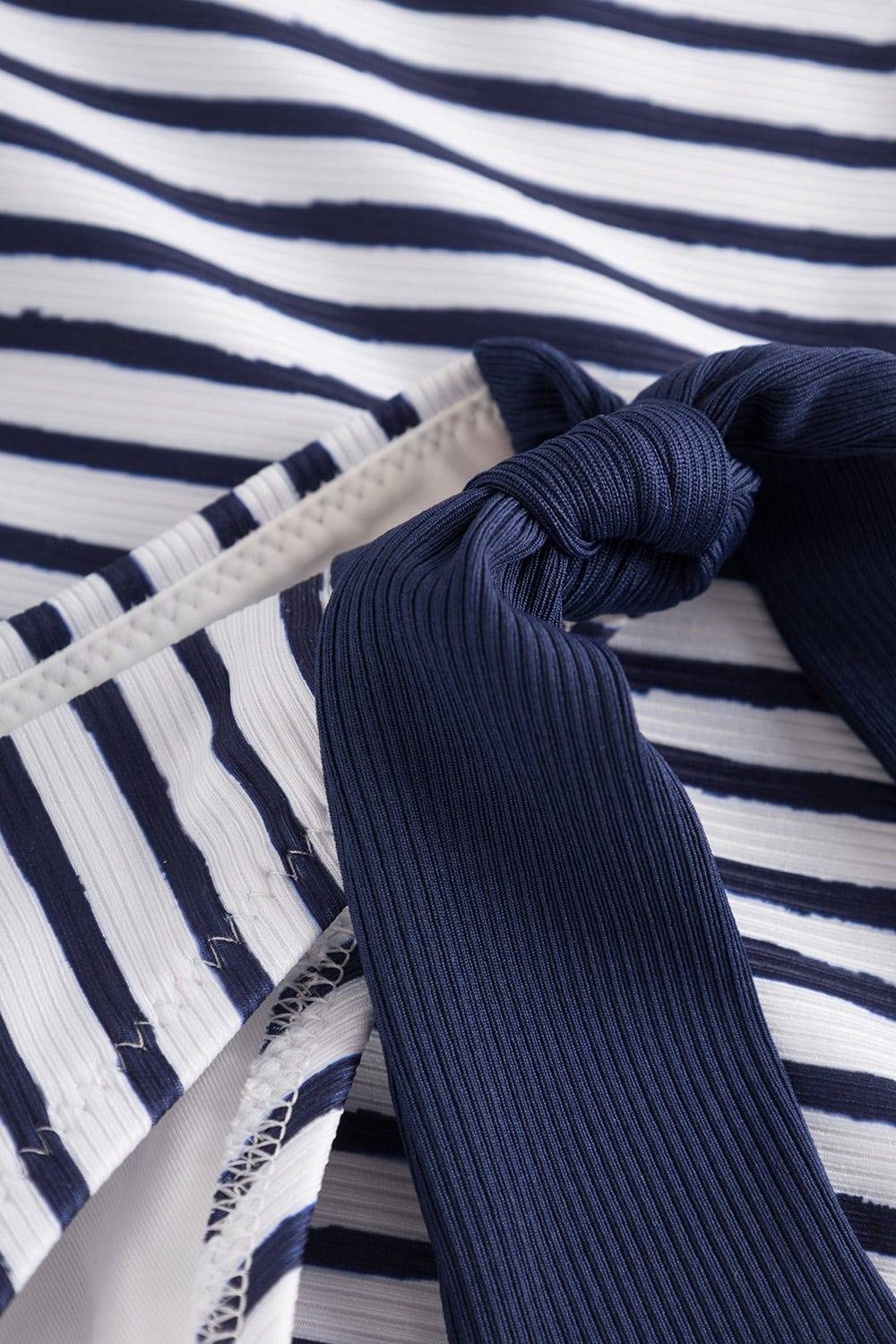 Rösch Bikini Hose im Streifen-Druck Bänder Ripp recyceltes Polyester/Elasthan Outlet