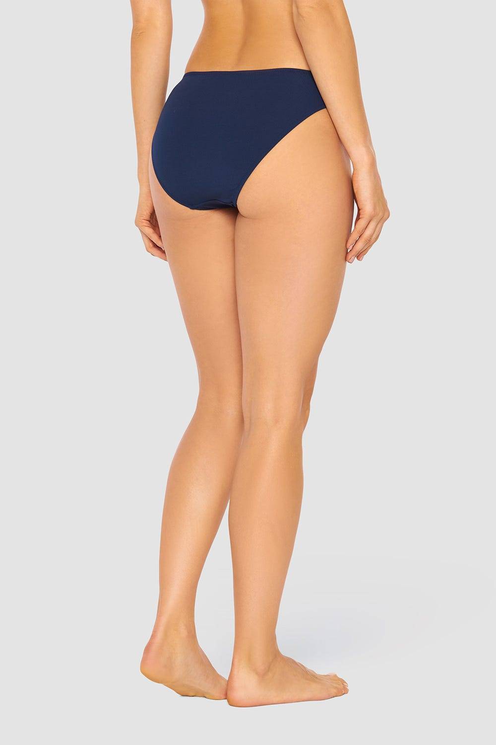 Rösch Klassische Bikini Hose Dunkelblau modern Ripp recyceltes Polyester/Elasthan Verkauf