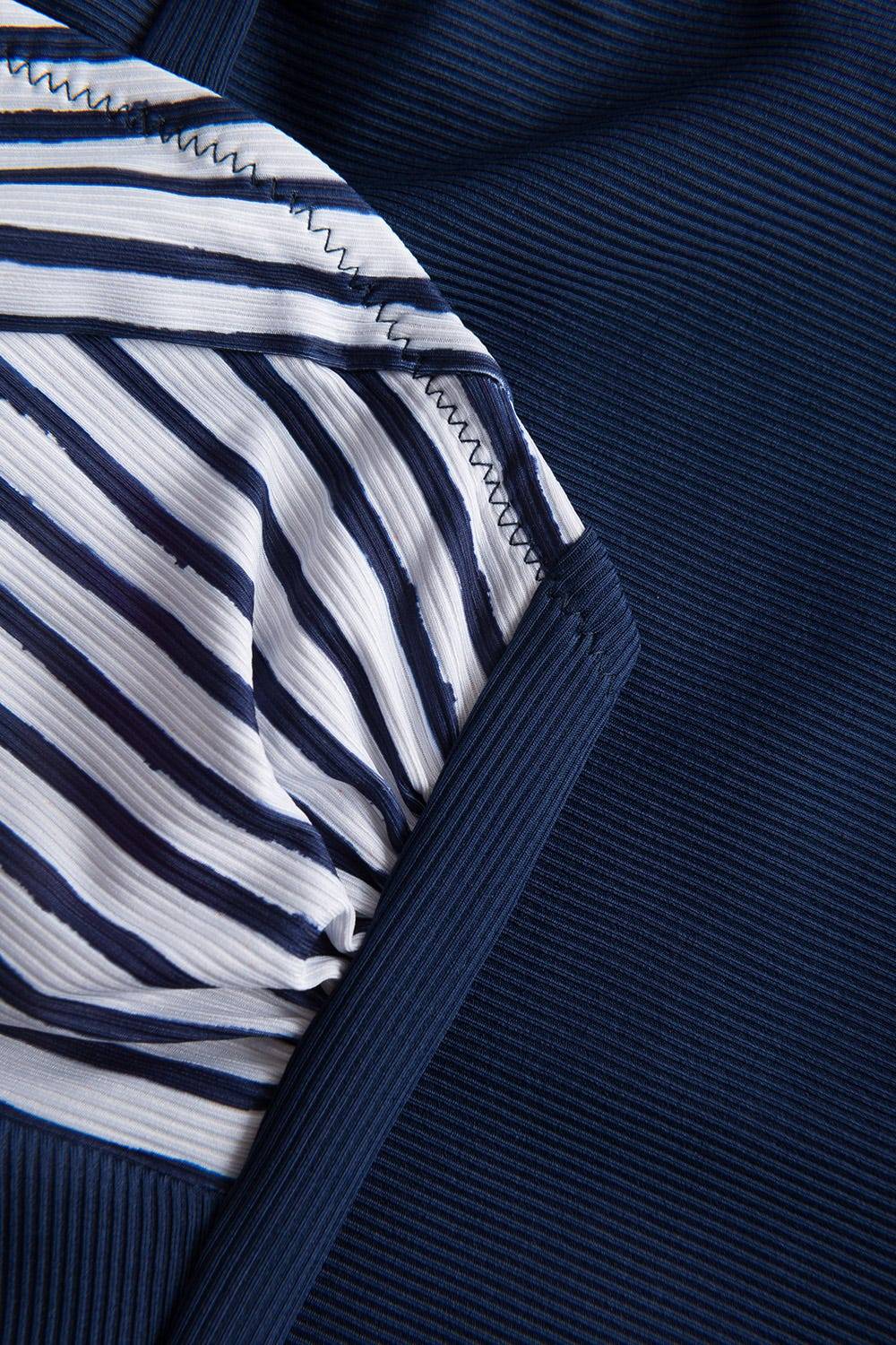 Rösch Bandeau Badeanzug mit gestreifter Blende Ripp recyceltes Polyester/Elasthan Angebote