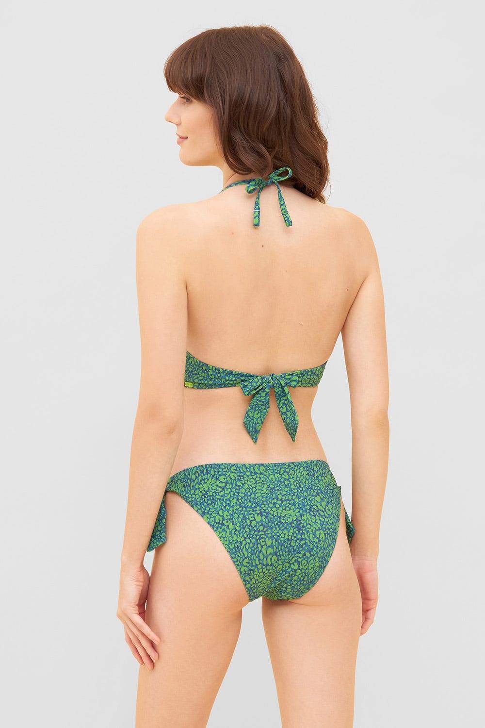 Rösch Neckholder Bikini Oberteil im Leo-Druck recyceltes Polyamid/Elasthan Schlussverkauf