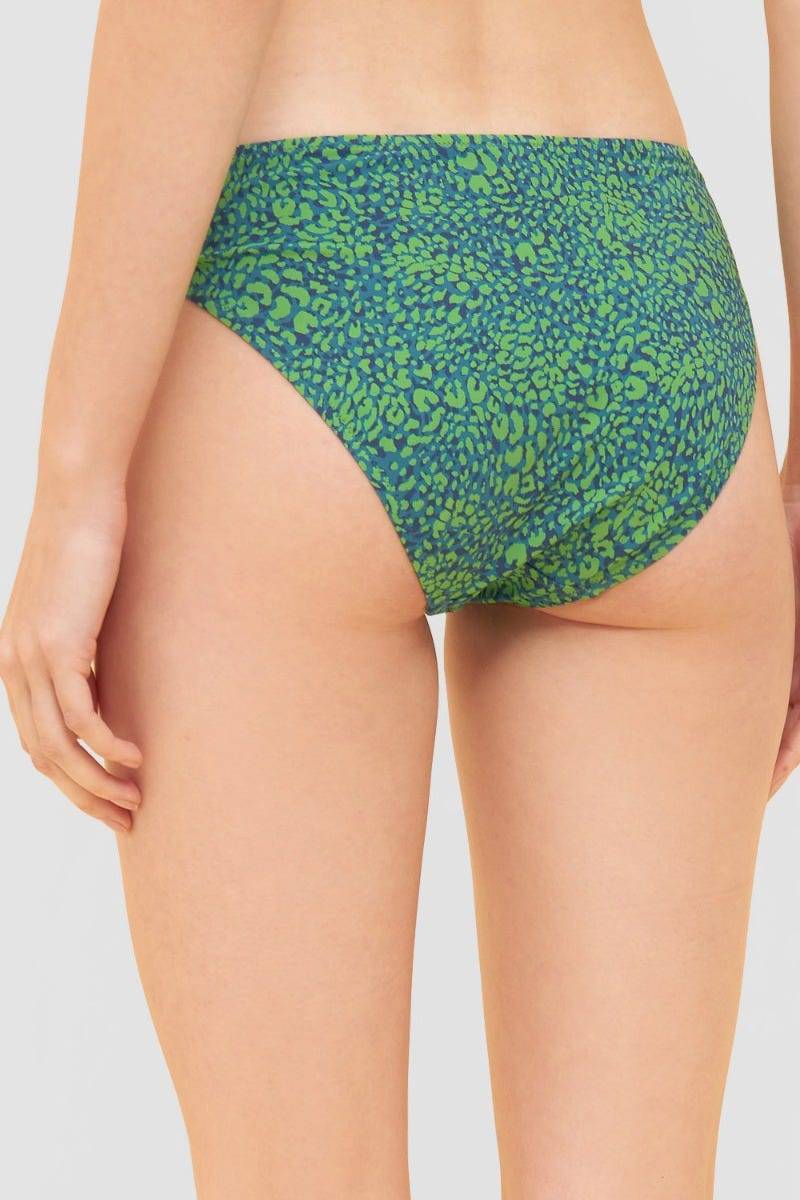 Rösch Bikini-Hose im Leo-Druck Grün Klassisch recyceltes Polyamid/Elasthan Günstiger Verkauf