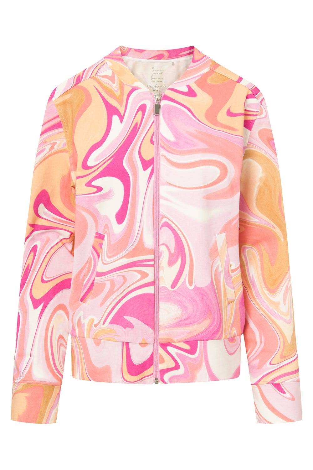 Rösch Sweatjacke im Batikdruck Baumwolle/Elasthan Fabrik Onlineshop