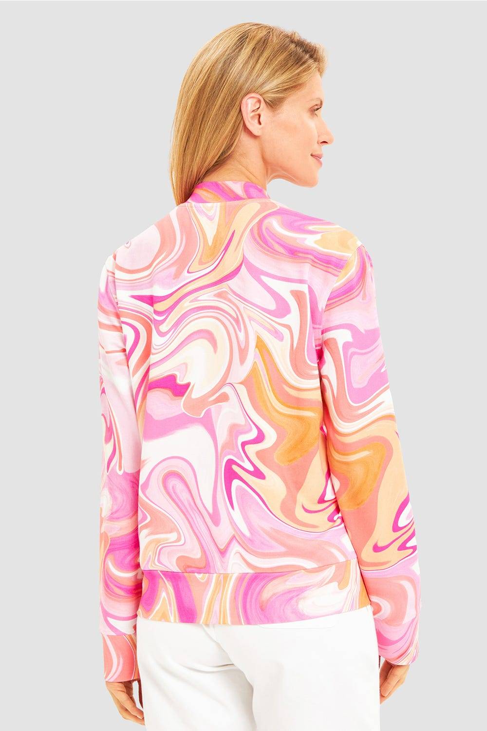 Rösch Sweatjacke im Batikdruck Baumwolle/Elasthan Fabrik Onlineshop