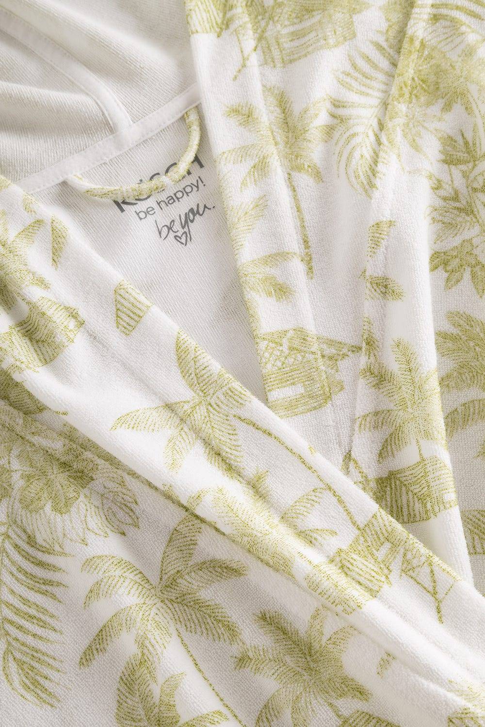 Rösch Frottee-Mantel im Palmenprint Baumwolle/Polyester Versandkostenfrei