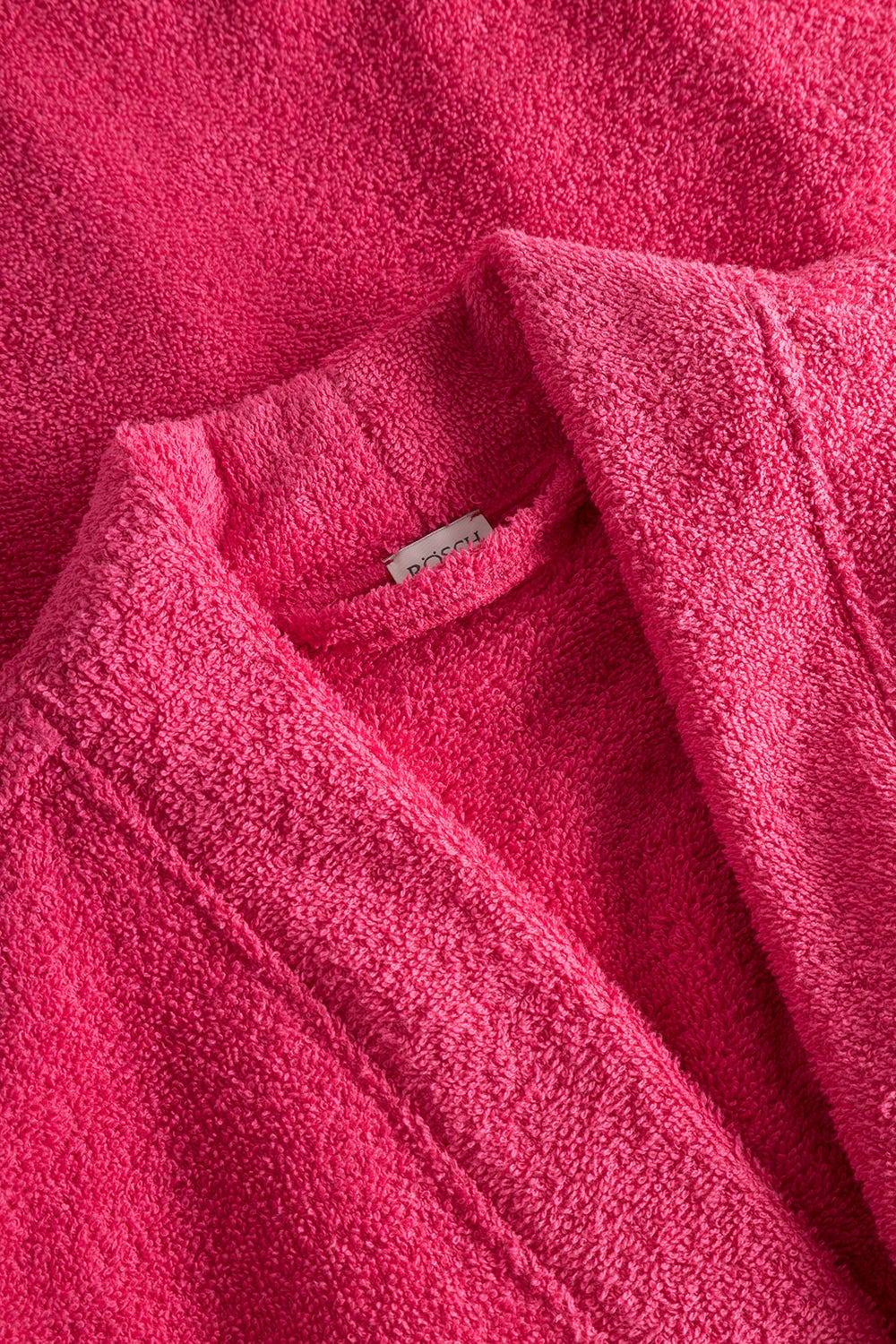 Rösch Bademantel aus Frottee Pink Baumwolle/Polyester Großer Ausverkauf