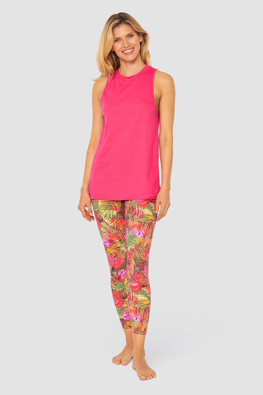Rösch Y.U Yoga Top mit Schriftzug „just breathe“ Loungewear Sport Mix &amp; Match Baumwolle/ Elasthan Vatertagsangebot