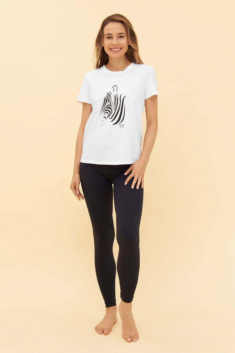 Rösch Y.U Yoga T-Shirt mit Motivdruck Zebra Sport Mix &amp; Match Baumwolle/Elasthan Online Outlet