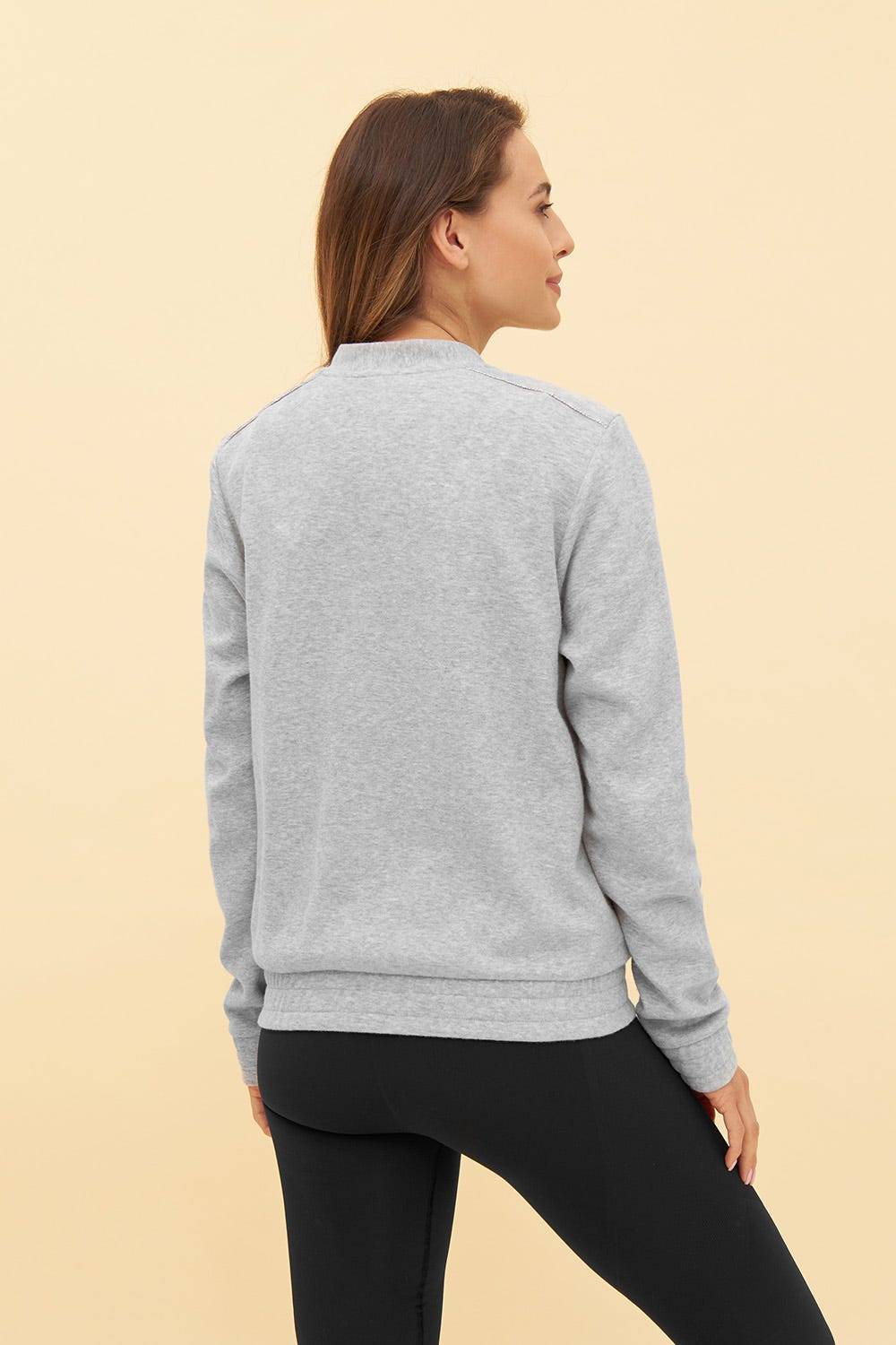 Rösch Y.U Yoga Sweatjacke in Grau Loungewear Mix &amp; Match Baumwolle/recycled Polyamid Exklusive Angebote