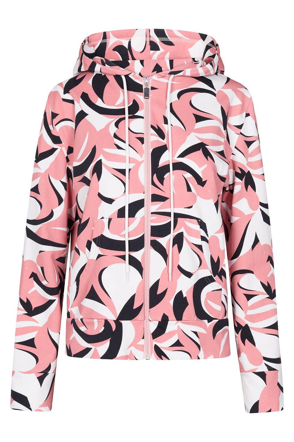 Rösch Sweatjacke im grafischen Druck Kapuze Baumwolle/Elasthan Neuheiten