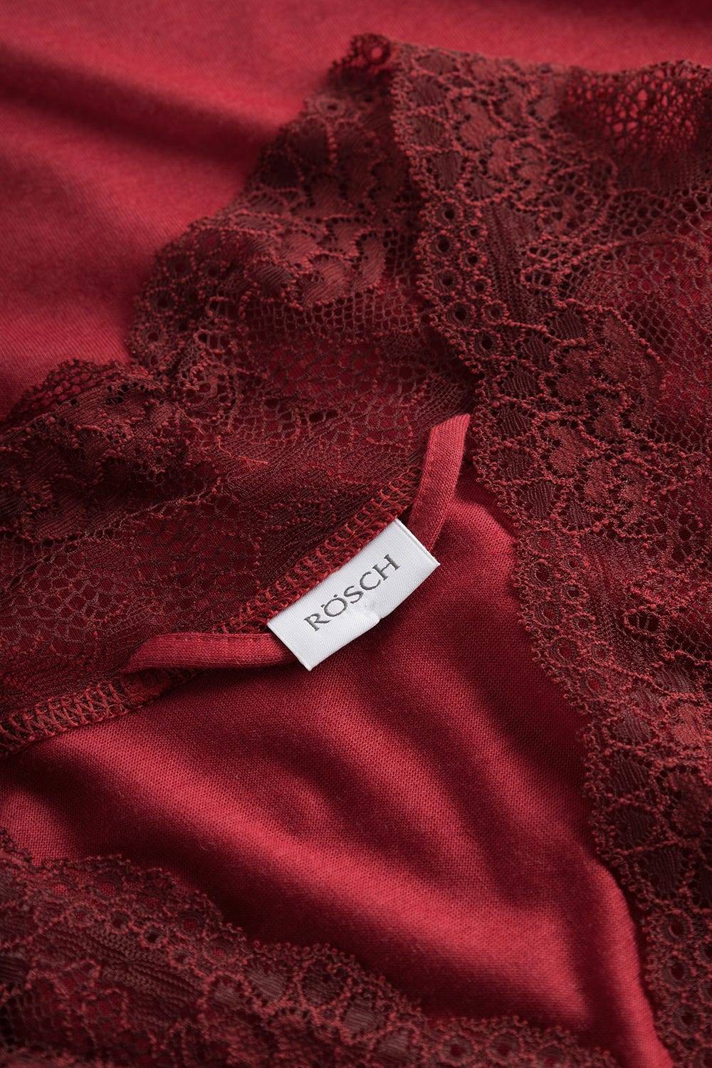 Rösch Wickelmantel mit Spitze Rot Baumwolle/Modal Räumungsverkauf