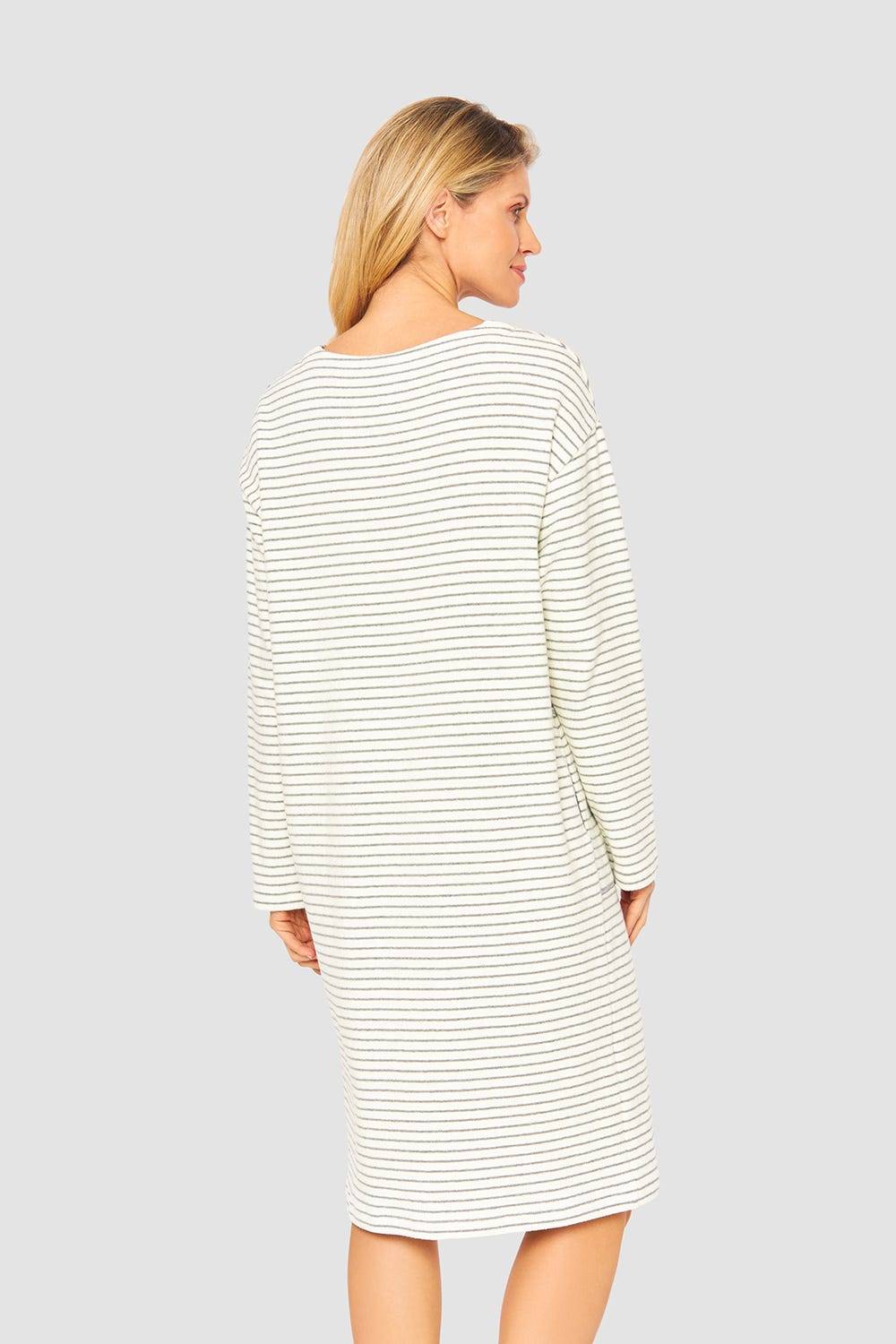 Rösch Hauskleid im Ringelmuster Strick Materialmix Riesige Ersparnisse