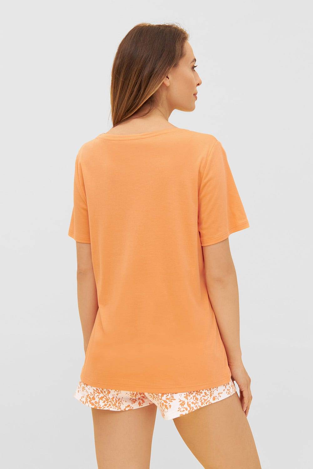 Rösch T-Shirt mit Motivdruck Orange Basic Mix &amp; Match 100% Baumwolle Bis zu 60% Rabatt