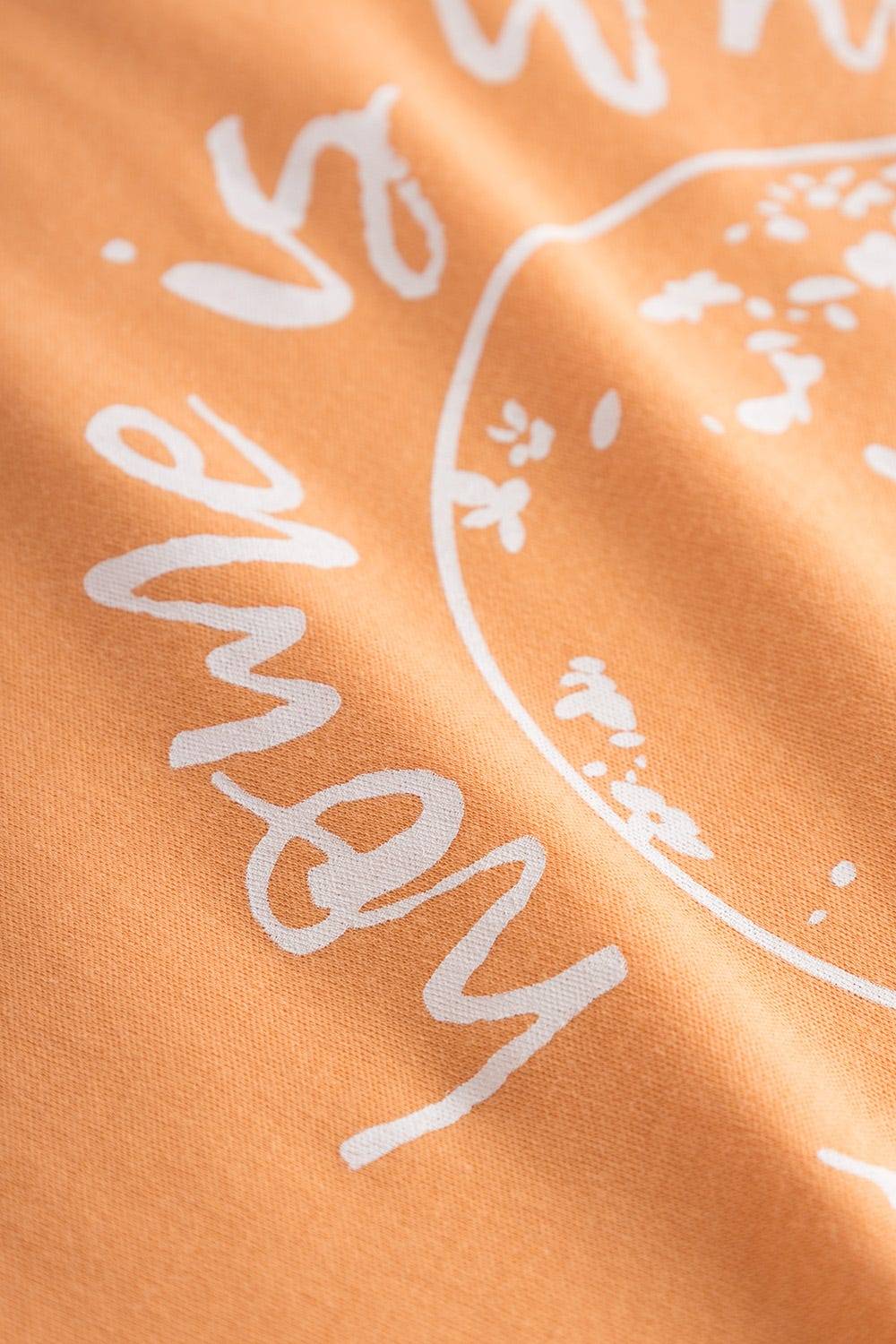 Rösch T-Shirt mit Motivdruck Orange Basic Mix &amp; Match 100% Baumwolle Bis zu 60% Rabatt