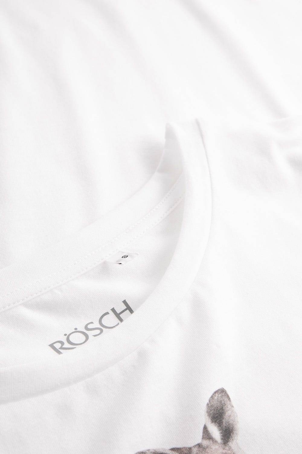 Rösch T-Shirt mit Motivdruck Känguru Basic Weiß Mix &amp; Match 100% Baumwolle Bis zu 65% Rabatt