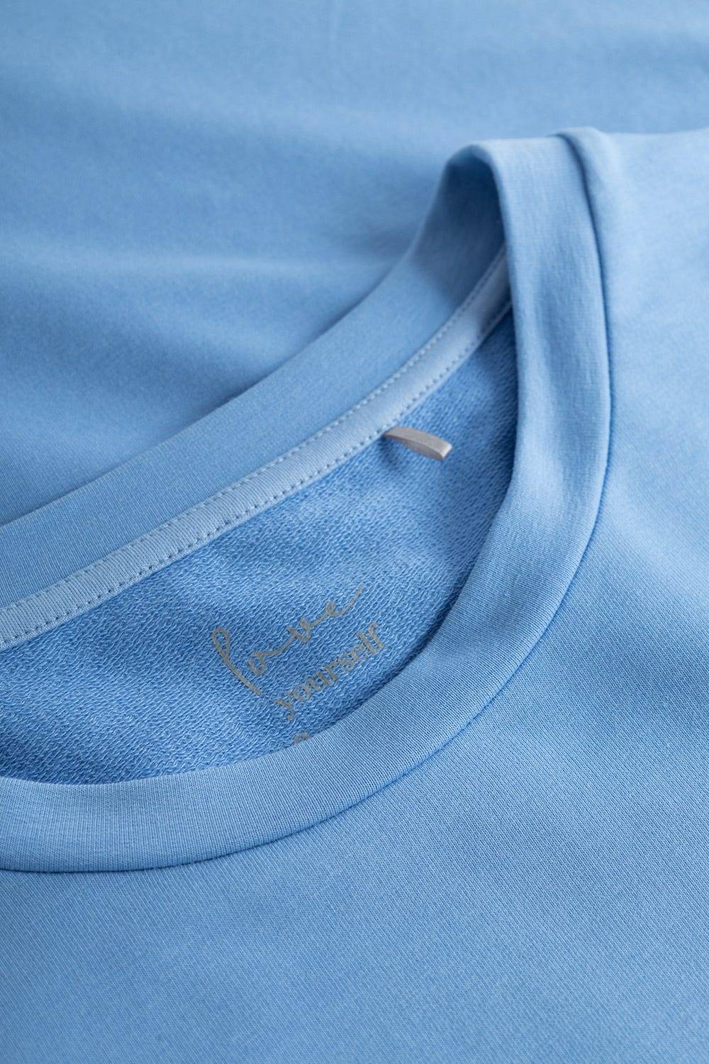 Rösch Sweatkleid mit Känguru-Tasche Hellblau Rundhals Baumwolle/Elasthan Vierteljährliche Förderung
