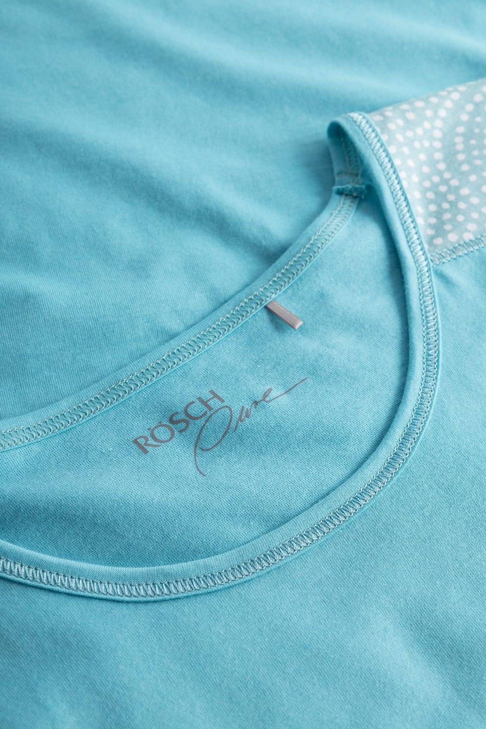 Rösch T-Shirt mit Einsätzen im Punkte-Druck Rundhals Baumwolle/Modal Nur noch ein Tag übrig