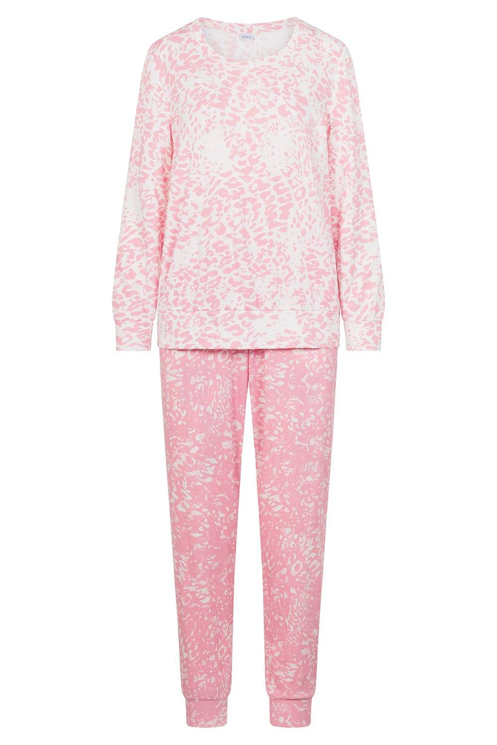 Rösch Pyjama im rosa Druck-Mix angerauht kuschelig 100% Baumwolle Clearance-Verkauf