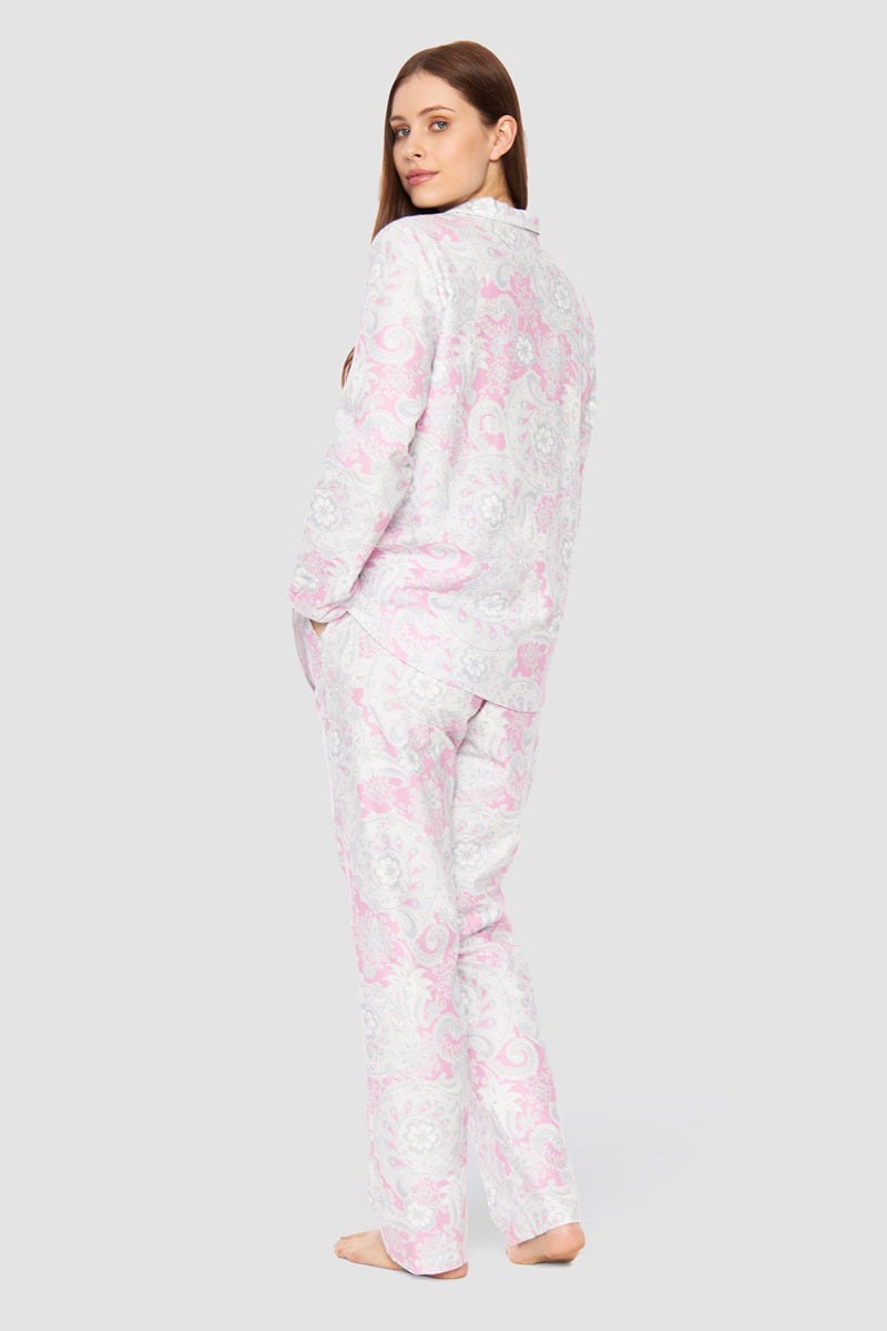 Rösch Pyjama im Herrenstil Flanell Kuschlig 100% Baumwolle Fabrikladen