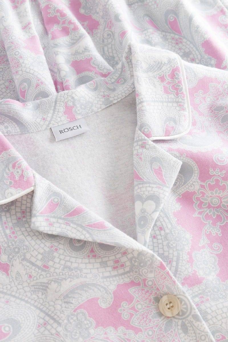 Rösch Pyjama im Herrenstil Flanell Kuschlig 100% Baumwolle Fabrikladen
