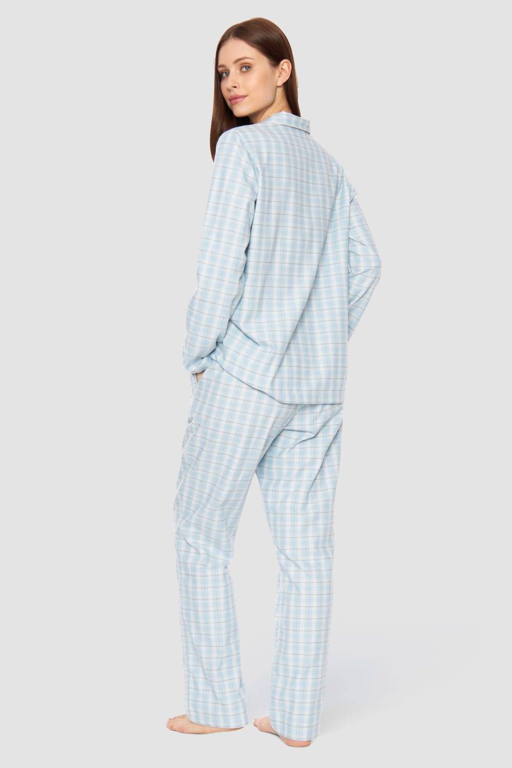 Rösch Pyjama im Herrenhemdstil Flanell 100% Baumwolle 2025