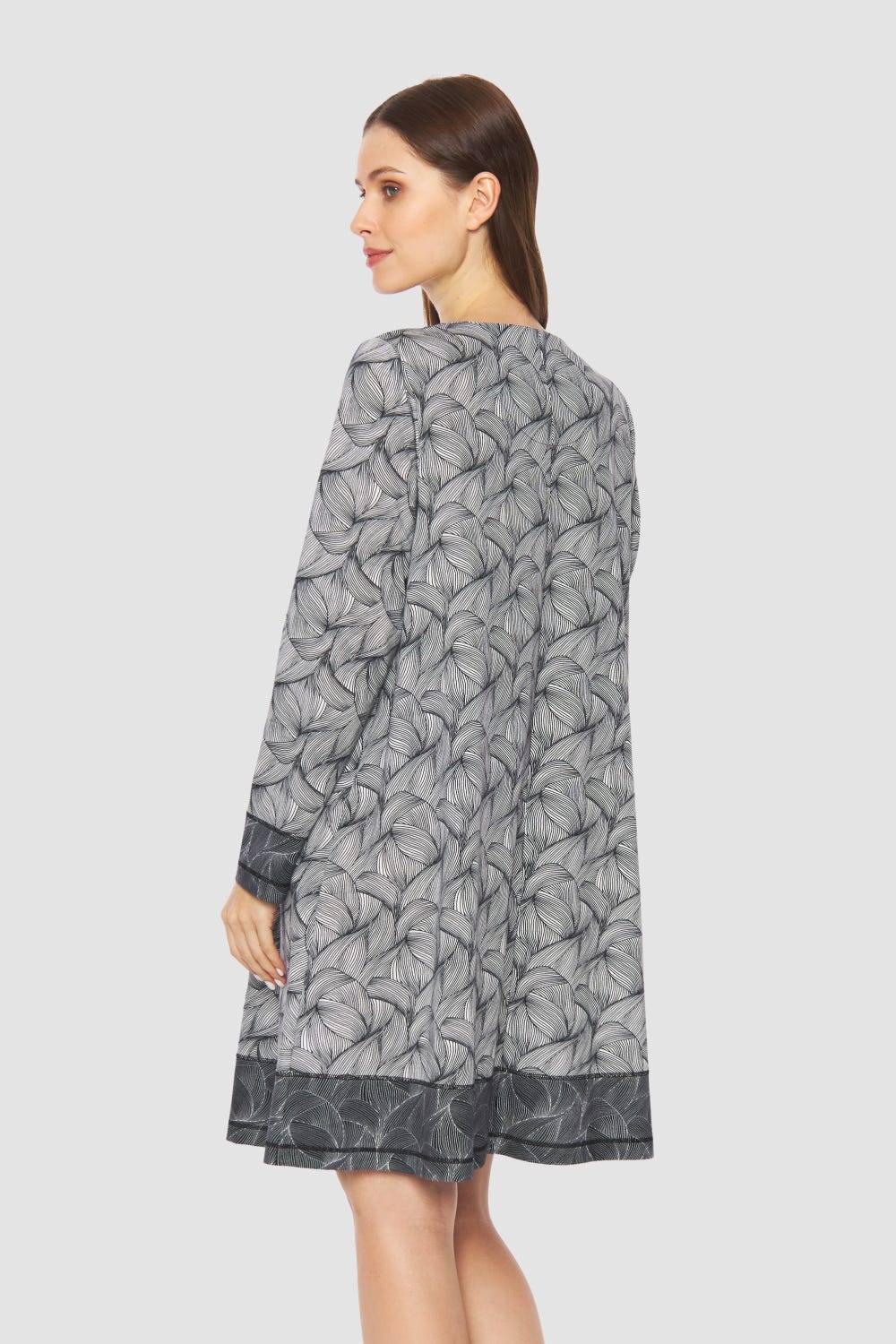Rösch Nachtkleid im Mustermix A-Linie Baumwolle/Modal Große Größen bis 54 Verkauf