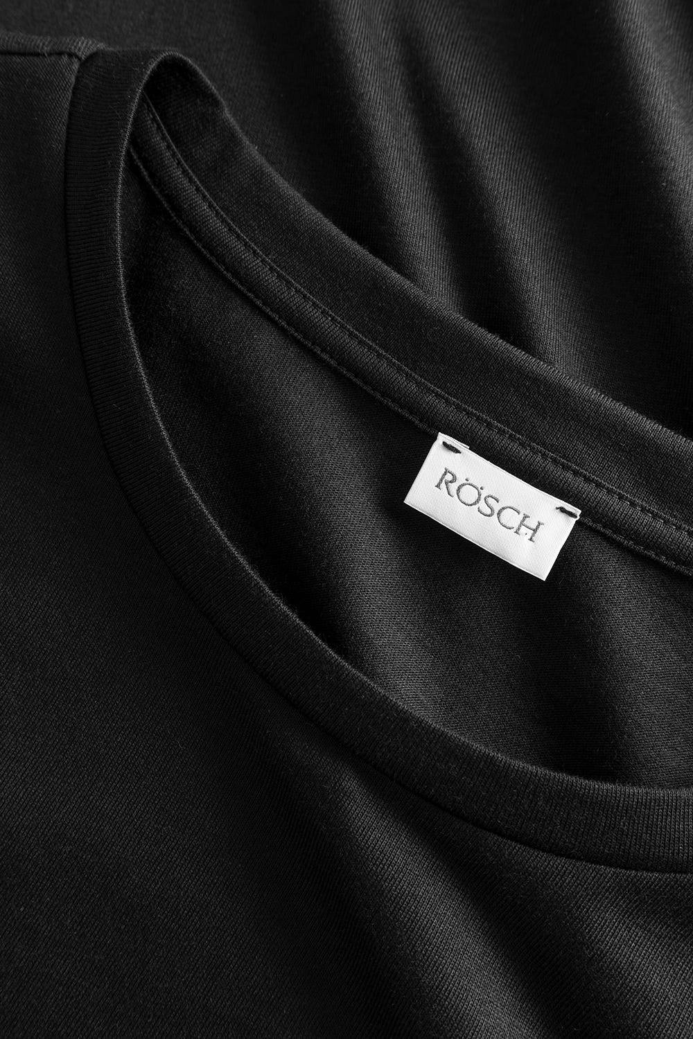 Rösch Herren Basic T-Shirt Langarm mit Rundhals Klassisch Baumwolle/Elasthan Flash Sale