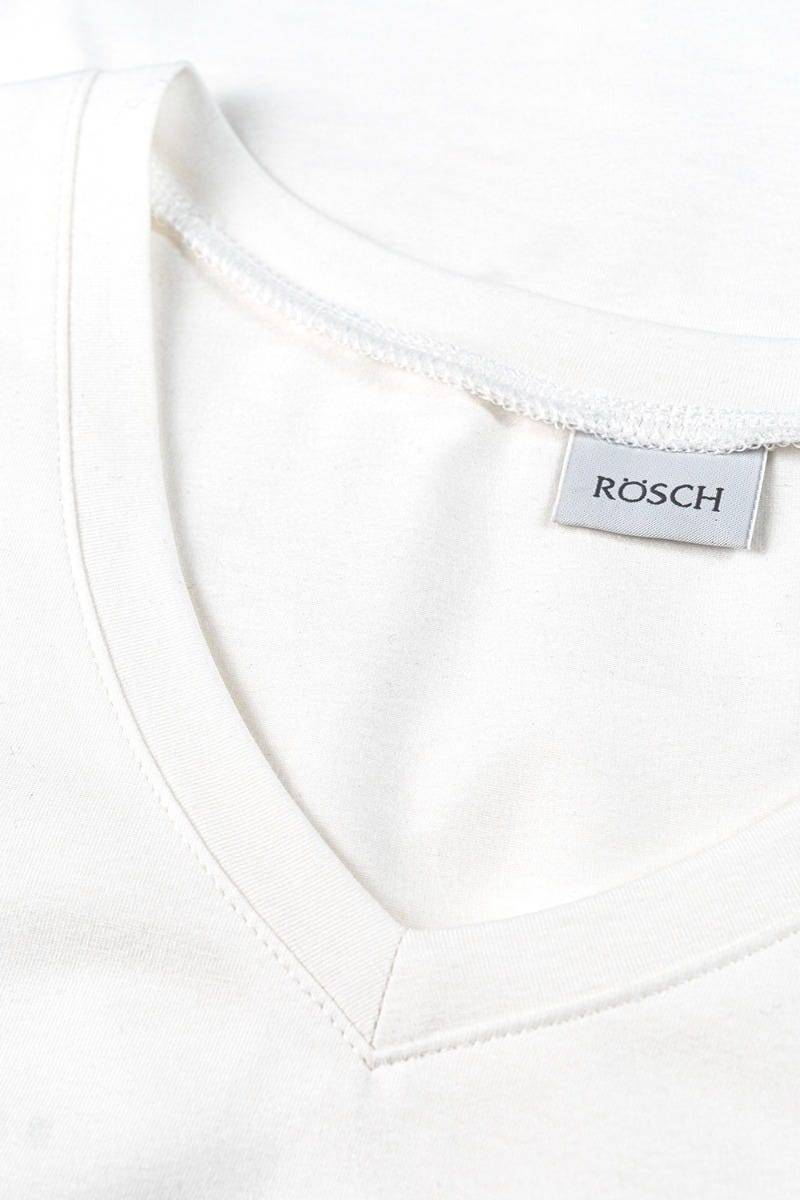 Rösch Herren Basic T-Shirt mit V-Ausschnitt Klassisch Baumwolle/Elasthan Begrenztes Angebot