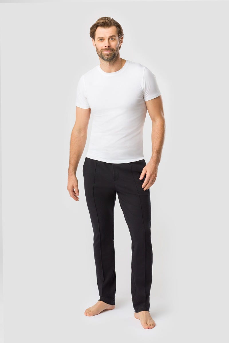 Rösch Herren Basic T-Shirt mit Rundhals Klassisch Baumwolle/Elasthan Online Shopping