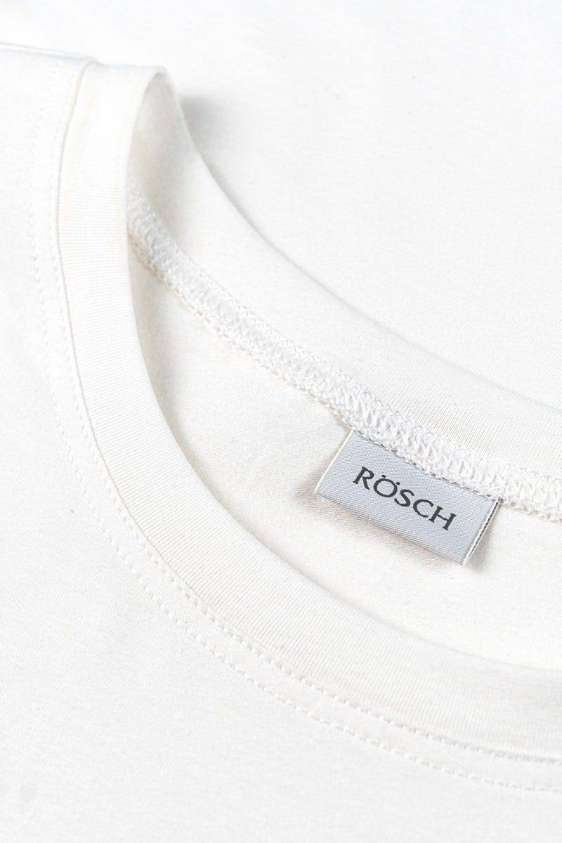 Rösch Herren Basic T-Shirt mit Rundhals Klassisch Baumwolle/Elasthan Online Shopping