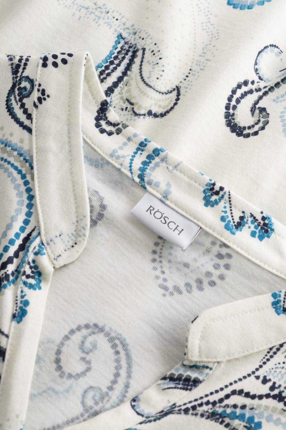 Rösch Pyjama mit Paisleydruck Hellblau Baumwolle/Modal Heißer Verkauf