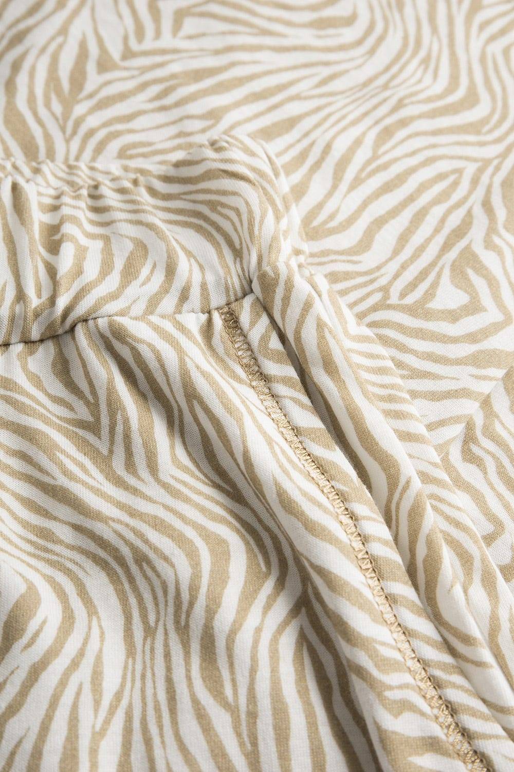 Rösch Hose im Zebra-Druck Beige Paspel Ziernähte Mix &amp; Match Baumwolle/Modal Online Outlet